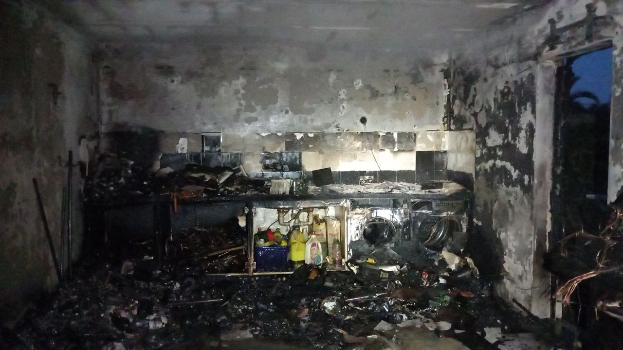 Incendio en una vivienda.