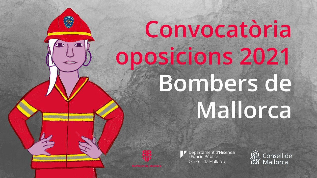 El cartell de la convocatòria d'oposicions dels Bombers de Mallorca.
