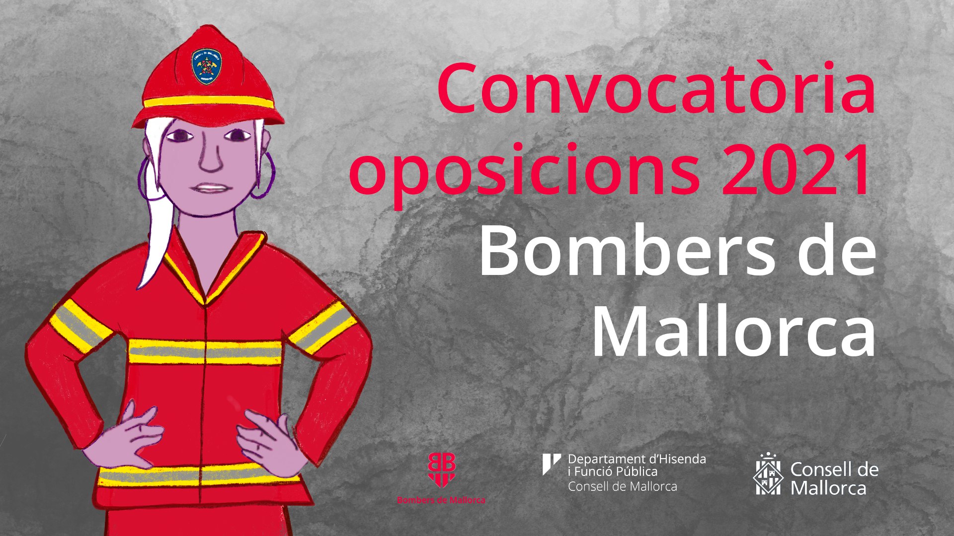 Cartell de les oposicions al servei dels Bombers de Mallorca.